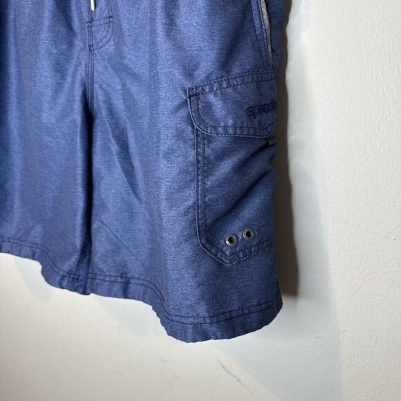 Men’s Speedo Swim Trunks XXL blue Grey 9”  Extra Extra Large Swimwear Bottoms - Picture 4 of 6